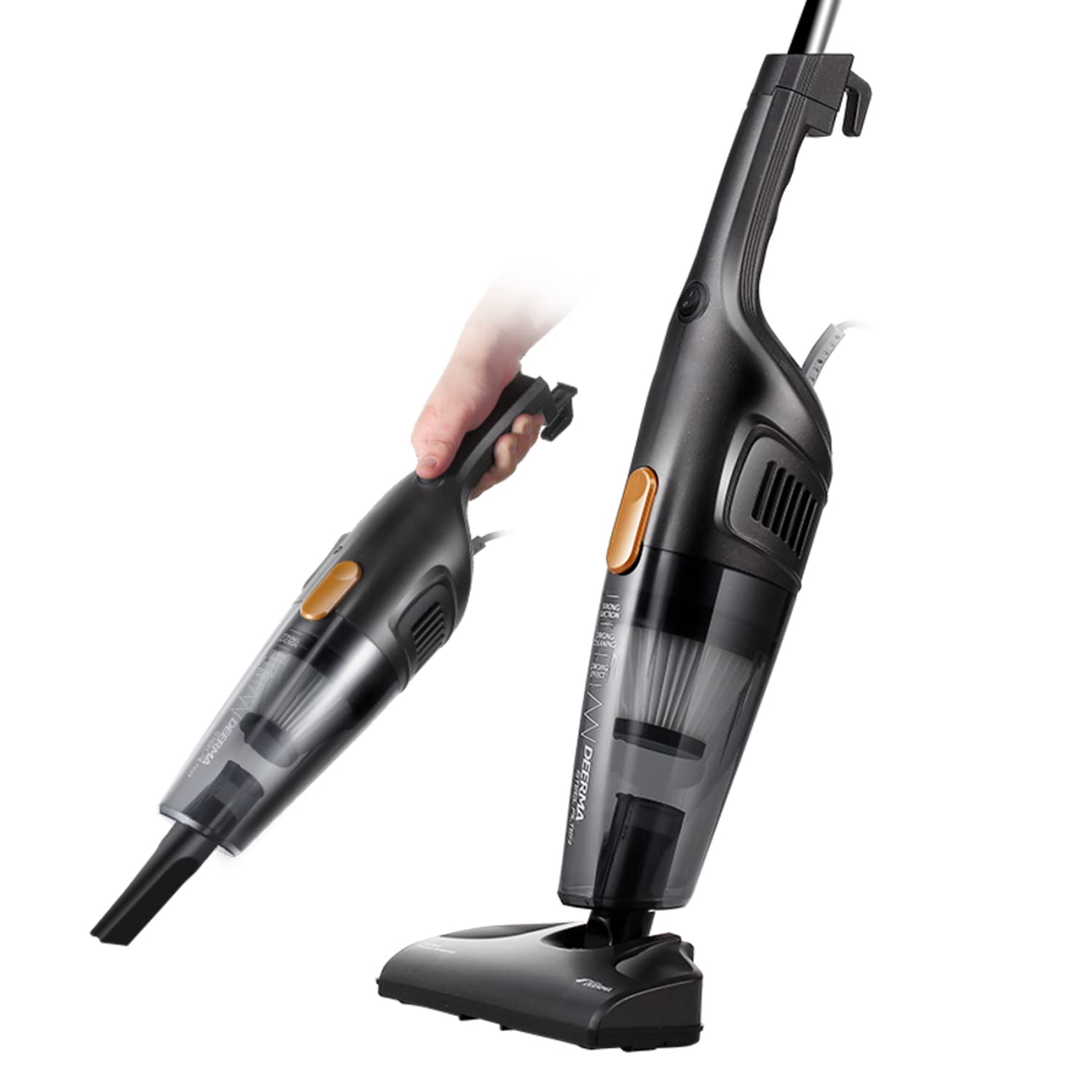 Deerma Dx115C Handheld Vacuum Cleaner 600W 12000Pa Powerful Suction Lightweight Low Noise For Home Hard Floor Carpet Car Pet, Black Deerma Dx115C Handheld Vacuum Cleaner 600W 12000Pa Powerful Suction Lightweight Low Noise For Home Hard Floor Carpet Car Pet, Black